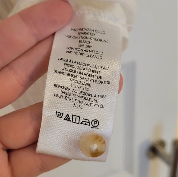 Anthropologie cropped linen pullover blouse - Picture 6 of 8